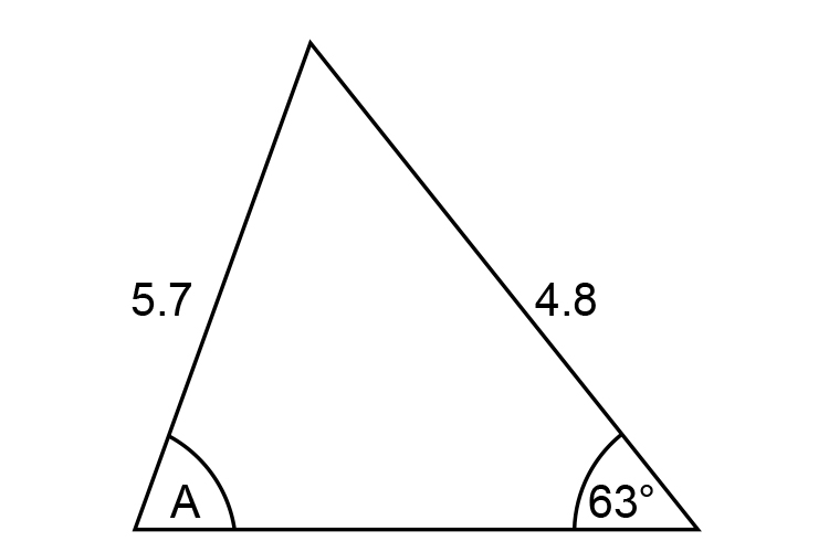 Example 2 find A in the triangle